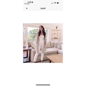 DONNI Striped Cardigan Osfa Rib Sweater One Size Fits All Gray